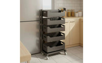 Rolling Storage Cart Sturdy Steel Frame Fruit and Vegetable Storage Rack Heavy Duty Multi-Tier Vegetable Rack for Pantry, Office