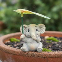 Cute Design Turtle Statue with Foliage Umbrella Indoor & Outdoor Use Miniature Turtle Garden Ornament Weather-Resistant Tortoise Lawn Ornament Weatherproof for Plant Lovers, Gardeners, Flower Pot, Patio, Balcony, Desktop