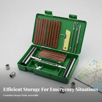 59 Pieces Emergency Use Tubeless Tire Plug Set Strong Adhesion Tubeless Tire Plug Kit Portable Storage Case Vehicle Maintenance Supply Quick and Simple Solution for DIY Mechanics, Motorcyclists, Roadside, Journeys, Long-Distance Travel, Workshop