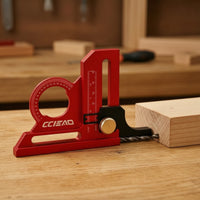 Protractor with Vertical Scale Anodized Angle Ruler with Adjustable Base Angle Protractor CNC Machined for Woodworkers, Workshop