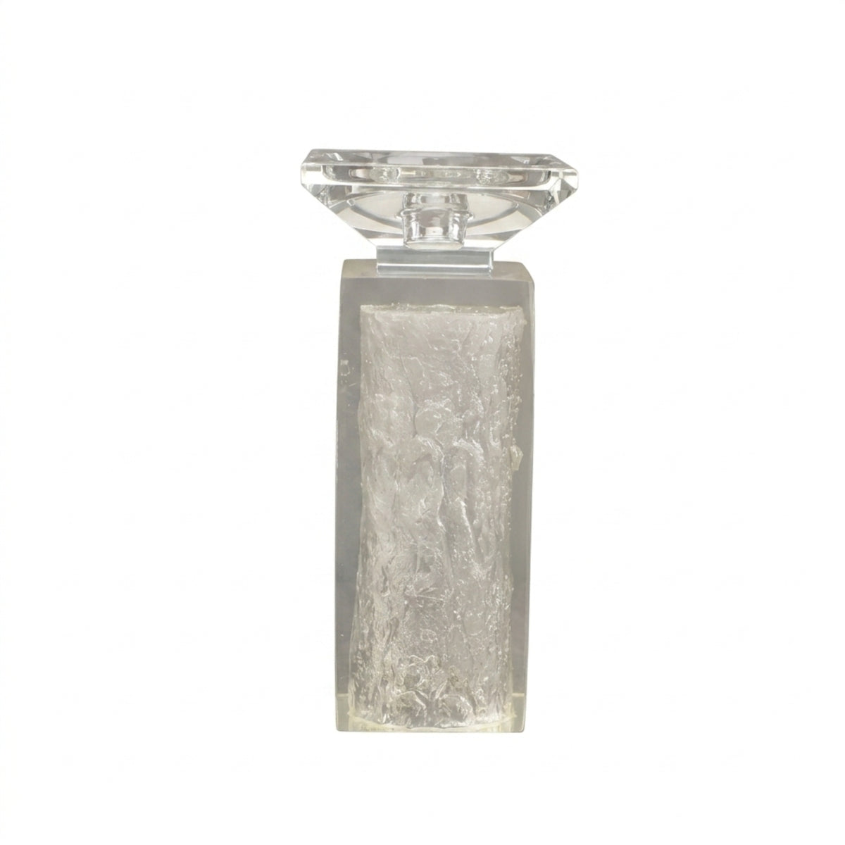Glass Candle Holder Tall Crystal Candle Holder Elegant for Living Room, Entryway