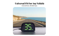 HUD Pace Measurement Unit Easy Install Vehicle Head-up Display Miles per hour/KMH Switchable Universal Vehicle HUD