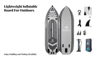 Inflatable Fishing Stand-up Paddleboard with Outriggers Lightweight Fishing Paddle Board Inflatable Upright Paddle Board