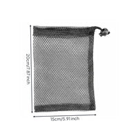 Drawstring Net Bag Polyester Mesh Sack Lightweight Pickleball Ball Bag for Swimmers, Gym, Beach, Travel
