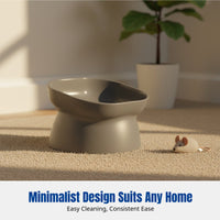 Double-Sided Tilted Pet Feeder Bowl, Neck Protection, Elevated Food Water Dish, Anti-Spill Design