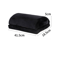 Soft Ergonomic Footrest with Adjustable Height Soft Foldable Footrest Cushion Portable Foot Rest Pillow Supportive for Office Workers, Students, Travelers, Desk, Travel