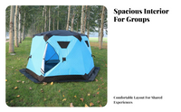 Waterproof insulated hex tent, portable
