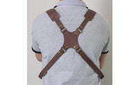 Leather Camera Harness Adjustable Double Camera Harness Heavy Duty Wear-Resistant for Photographers, Outdoor Photography, Travel