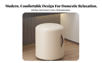 Upholstered Vanity Pouf Sturdy and long-lasting Small Stool High Load Capacity
