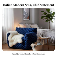 Modern design Curved Teddy Sofa Nordic Inspired Living Room Furniture Minimalist Aesthetic Couch Comfortable for Design aficionados, Apartment Dwellers, Interior Designers, Bedroom, Villa, Lounge Area, Small Spaces
