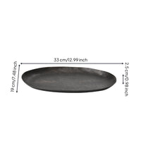 Hammered Metal Tray Sculptural Aluminum Fruit Bowl Wavy Serving Platter for Coffee Table