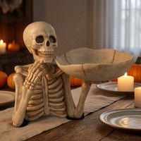 Skeleton Tray Crack Detailing House Decoration Shallow Bowl Home Decor for Entryway, Hallway