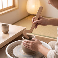 Pottery Shaping Tool Wooden Wheel Trimming Tool Professional Loop for Potters