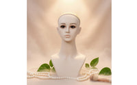 Mannequin Head with Shoulders Matte Display Head with Shoulders Skin Tone Jewelry Display Bust for Jewelers