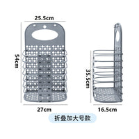 浴室神器脏衣服卫生间置物架洗澡收纳筐壁挂式折叠脏衣篓干净衣物