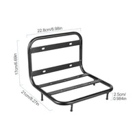 15 Kg Load Front Cargo Rack Black Metal Front Bike Rack Long-Lasting