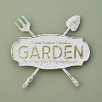 Rustic Metal Garden Simple to Hang to Hang Vintage Iron Plaque Pre-Drilled Holes Home Decoration for Balcony
