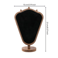 Spiral-shapedShaped Jewelry Display Stand with Wooden Base Padded Necklace Organizer Upright Necklace Display Stand Soft Mat for Jewelers, Live-Stream Presentations