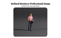 2 Pieces 1:64 Scale Figures Highly Detailed 1:64 Scale Figure Business People Miniatures Collectible Resin Model Person
