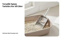 Easy to Clean Cat Litter Scoop Efficient Sifting Stainless Steel Poop Scooper Long-Lasting