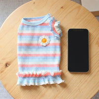 Dog Dress and Cat Dress with Ruffled Skirt, Small Cat Clothes for Small Dogs, Sleeveless Spring Summer Casual Style Unisex Other Material Outfit