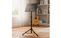 Adjustable Sheet Music Stand Folding Music Stand with Tripod Base Metal Spacious for Students, Stage