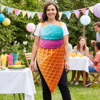 Funny Ice Cream Cone Costume Sleeveless Ice Cream Cone Adult Costume Lightweight Apparel Sweet for Stage Performances