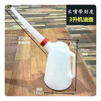 Clear Measurement Marks Long Spout Oil Dispenser Lightweight Engine Oil Dispenser Jug Leakproof for Mechanics, DIY Enthusiasts, Workshop