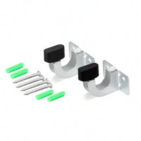2 Pieces Storage Cart Hook Sturdy Wall-Mounted Hook with Screws Solid for Utility Room