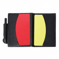 Writing Instrument Included Caution and Dismissal Card Card Set Note Paper Referee Warning Cards Leather Case Football Referee Card Wallet Portable for Referees