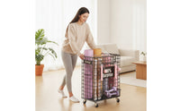 Yoga Mat Storage Basket with Wheels Open-Grid Wire Storage Basket with Wheels Exercise Equipment Rack Mat Cart for Yogis, Fitness Enthusiasts