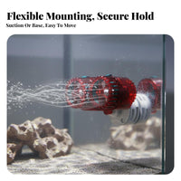 Aquarium Water Circulator Suction Cup Mount Fish Tank Current Pump Anti-Backflow Function Mini Water Circulation Pump for Freshwater Tanks