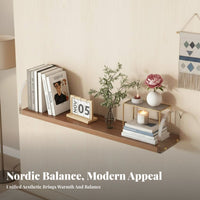 Floating Shelf with Acrylic Brackets Nordic Design Clear Floating Shelf