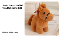 Year of the Horse Symbol Cute Design Soft Horse Keychain Soft Equine Bag Decoration PP Cotton Filling Stuffed Equine Bag