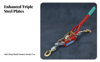 Powerful Ratcheting System Wire Rope Tightener Anti-Backward Safety Feature Ratchet Cable Puller High-Strength Hooks for Electricians