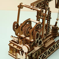 Oil Well Model with Base STEM 3D Wooden Puzzle No Glue Required Wooden Model Kit for Office
