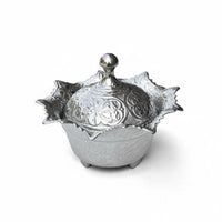 Sweetener Container with Lid Ornate Candy Container with Lid Embossed Dish for Hosts