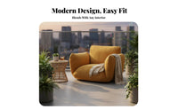 Minimalist Design Upholstered Single Sofa Thickly Cushioned Upholstered Accent Chair exceptionallySoft Cushioning Living Room Seating Sturdy Construction for Homeowners, Adults, Readers, Balcony, Bedroom, perusing corner, Apartment
