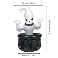Leak-Proof PVC Ghost Ice Bucket Lightweight Ghost Ice Bucket Black and White Halloween Drink Cooler Easy to Inflate
