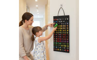 Stitched Pockets Toy Car Organizer Vertical Rows Felt Wall Organizer