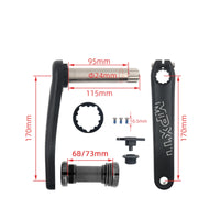 170 Mm Crank Arms Included Hardware 170mm Crank Arm Bike Component Stiff Cycle Part Corrosion Resistant