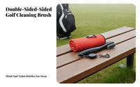 Sport Towel and Brush Set Microfiber Sport Club Cleaning Kit Sports Equipment Great Gift Suggestion With Carabiner Fastener