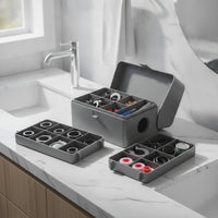 With Trays Three-Layer Repair Case Portable Compartment Box for Plumbers, Homeowners, Workshop
