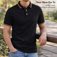 Men's Short Sleeve Polo in Solid Color with Loose Fit Design, Wrinkle Resistant for Casual Wear and Sports, Stand Style