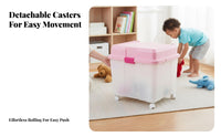 Lidded Stackable Box With Lid Large Lidded Container Built-in Handles for children