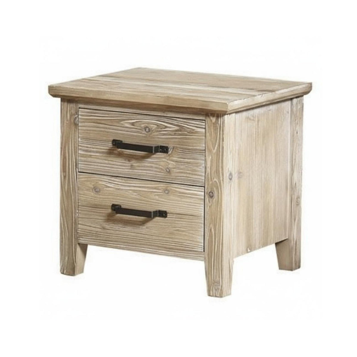 Bedside Cabinet with Drawer and Cupboard Utilitarian Design Nightstand Vintage Design Sturdy Construction
