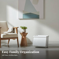Front-Opening Wheeled Container Clear View Doors Household Storage With casters