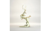 Deer Sculpture with Gold Accents Tabletop Deer Figurine Decorative Sculpture Long-Lasting Decor Sturdy for Living Room, Entryway