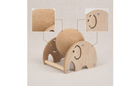 Rope-Wrapped Elephant Cat Scratching Toy Space-Saving Wooden Cat Scratching Ball Stable Pet Furniture Long-Lasting for Cats