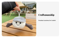 Tennis Ball Stuffed Toy Soft Material Golf Ball Stuffed Toy Cute Design Grinning Face Sports Keychain for Teens, Women, Claw Machine